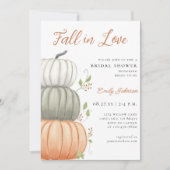 Invitation Citrouille de chute dans l'amour Fête des mariées (Devant)