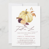 Invitation Citrouille de chute dans l'amour Fête des mariées (Devant)