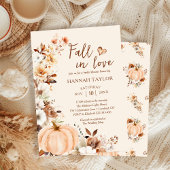 Invitation Citrouille de chute dans l'amour Fête des mariées