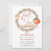 Invitation Citrouille de chute dans l'amour Fête des mariées (Devant)