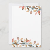 Invitation Citrouille de chute dans l'amour Fête des mariées (Dos)