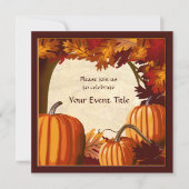 Invitation Citrouille de couleurs Automne Correctif personnal (Devant)