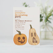 Invitation Citrouille de décoration d'Halloween (Debout devant)