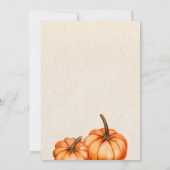 Invitation Citrouille de dîner de Thanksgiving à la florale r (Dos)