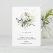 Invitation Citrouille de douche nuptiale Eucalyptu (Debout devant)