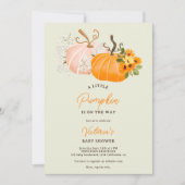Invitation Citrouille de faible baby shower (Devant)