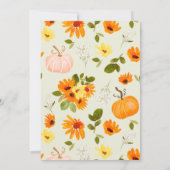 Invitation Citrouille de faible baby shower (Dos)