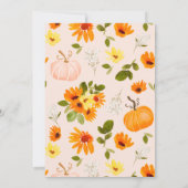 Invitation Citrouille de faible baby shower (Dos)