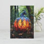 Invitation Citrouille de fête d'Halloween personnalisé (Debout devant)