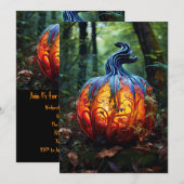 Invitation Citrouille de fête d'Halloween personnalisé (Devant / Derrière)