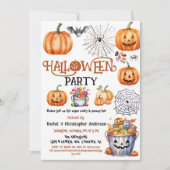 Invitation Citrouille de fête d'Halloween Trick ou traiter le (Devant)