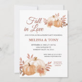 Invitation Citrouille de fiançailles modernes Fall in Love (Devant)