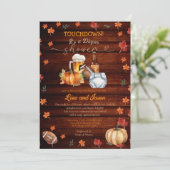 Invitation Citrouille de football citrouille Bière automne co (Debout devant)