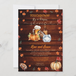 Invitation Citrouille de football citrouille Bière automne co