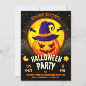 Invitation Citrouille de Halloween Carving Cute Spotacular Ki (Devant)