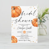 Invitation Citrouille de la douche nuptiale d'auto (Debout devant)