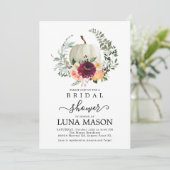 Invitation Citrouille de la douche nuptiale d'auto (Debout devant)