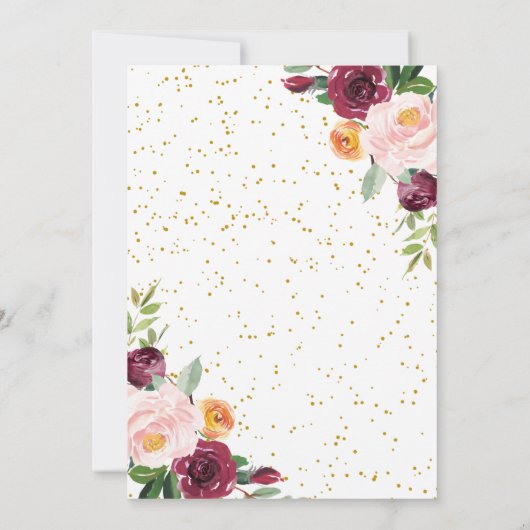 Invitation Citrouille de la douche nuptiale d'auto (Dos)