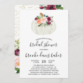 Invitation Citrouille de la douche nuptiale d'auto (Devant / Derrière)