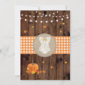 Invitation Citrouille de la fête de la douche de la Lingerie  (Dos)