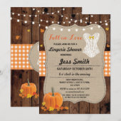 Invitation Citrouille de la fête de la douche de la Lingerie  (Devant / Derrière)