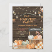 Invitation Citrouille de la fête de récolte de Wood Fall pour (Devant)