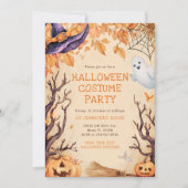 Invitation Citrouille de la fête des enfants d'Halloween (Devant)