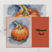 Invitation Citrouille de la fête d'Halloween (Devant / Derrière)