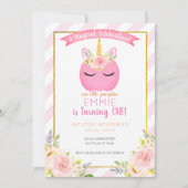 Invitation Citrouille de la Fête Magique de la Fille à l'Unic (Devant)