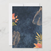 Invitation Citrouille de la Marine Blue Fall Baby shower Invi (Dos)