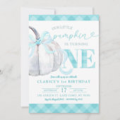 Invitation Citrouille de la pointe verte automne premier anni (Devant)