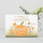 Invitation Citrouille de la récolte d'automne (Debout devant)