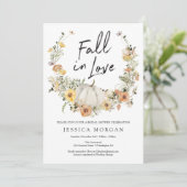 Invitation Citrouille de la récolte de fleurs chute dans la F (Debout devant)