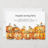 Invitation Citrouille de la sculpture halloween (Devant)