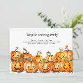 Invitation Citrouille de la sculpture halloween (Debout devant)
