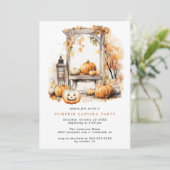 Invitation Citrouille de l'automne | Famille Enfants Fête d'H (Debout devant)