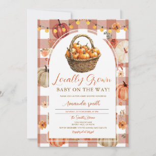 Invitation Citrouille de l'automne mignon Baby shower de marc