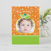 Invitation Citrouille de Lil (Debout devant)