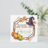 Invitation Citrouille de l'invitation de la fête d'Halloween (Debout devant)