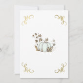 Invitation Citrouille de Parties scintillant blanc et or Swee (Dos)