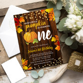 Invitation Citrouille de Parties scintillant rustique automne