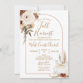 Invitation Citrouille de récolte d'automne Boho, communauté d (Devant)