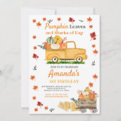 Invitation Citrouille de récolte d'automne Camion Citrouille  (Devant)