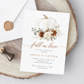Invitation Citrouille de rouille florale chute en amour Coupl