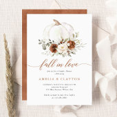Invitation Citrouille de rouille florale chute en amour Coupl