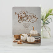 Invitation Citrouille de Thanksgiving (Debout devant)