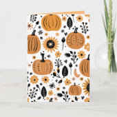Invitation Citrouille de Thanksgiving et fleur de chute géant (Devant)