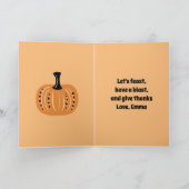 Invitation Citrouille de Thanksgiving et fleur de chute géant (Intérieur)