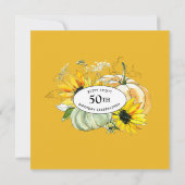 Invitation Citrouille de tournesol Automne 50e anniversaire (Dos)