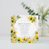 Invitation Citrouille de tournesol Automne 60e anniversaire (Debout devant)